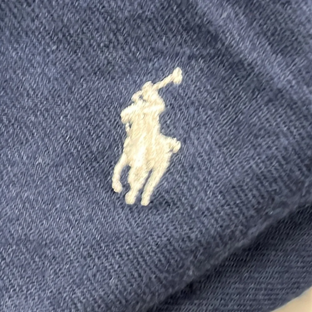 RALPH LAUREN NWT Men's Long SLV 1 Pocket Navy/White Trim Cotton Pajama Top SZ L - Picture 5 of 16